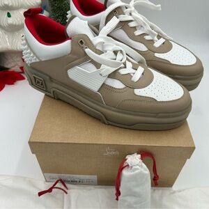 Christian Louboutin men’s AstroLoubi low top leather trimmed sneakers size 44.5